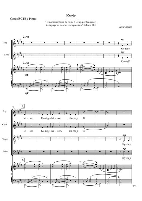 Kyrie By Alex Calixto Sheet Music For Satb Choir At Sheet Music Direct