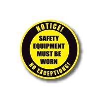 Shop Ergomat Durastripe Circle Sign Notice Safety Equipment Must Be