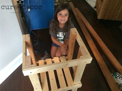 Planted and Blooming Girl: Rustic Wood Vanity: A pedestal sink surround