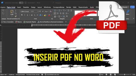 Como Inserir Pdf No Word E Outros Arquivos Tamb M Youtube