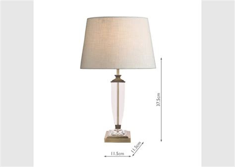 Laura Ashley Carson Medium Table Lamp Antique Brass Crystal Base Only