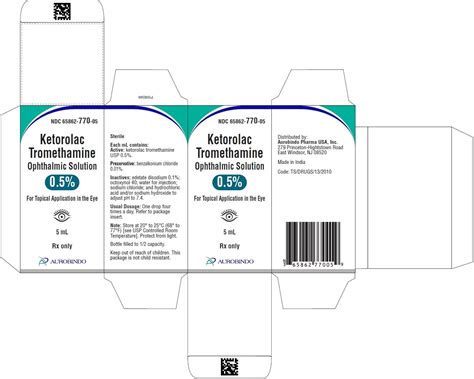 Ketorolac Ophthalmic Solution Package Insert