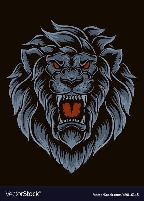 Isolated lion head Royalty Free Vector Image - VectorStock