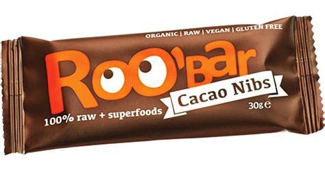 Roo Bar Raw Energy Bar Cacao Nibs And Almonds 30g Sammenlign Priser Hos