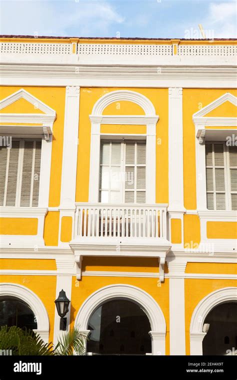 Colombia Cartagena Colonial Architecture in Old City Stock Photo - Alamy