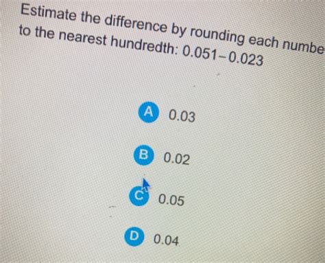 Solved Estimate The Difference By Rounding Each Numbe To The Nearest