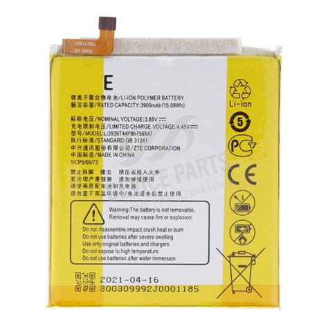 Li T P H Mah Battery Battery Adhesive For Zte Axon