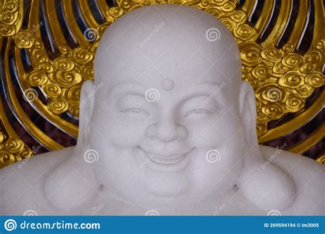 Close Up Face Of Katyayana Or Gautama Buddha In A Japanese In