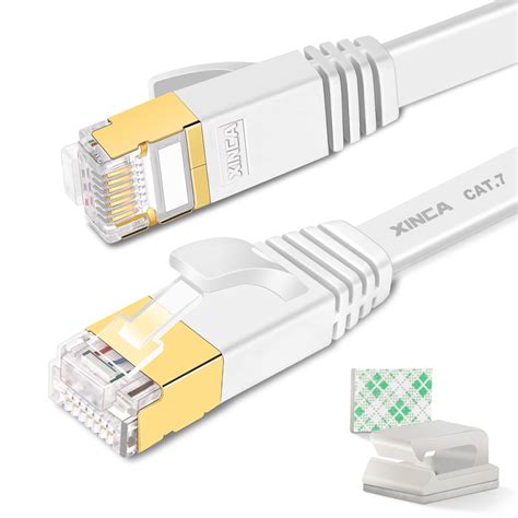 Xinca Cat7 Ethernet Cable Extra Long Lnternet Network Flat Patch Cord