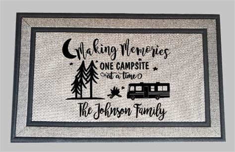 Making Memories One Campsite At A Time Personalized Doormat Premium