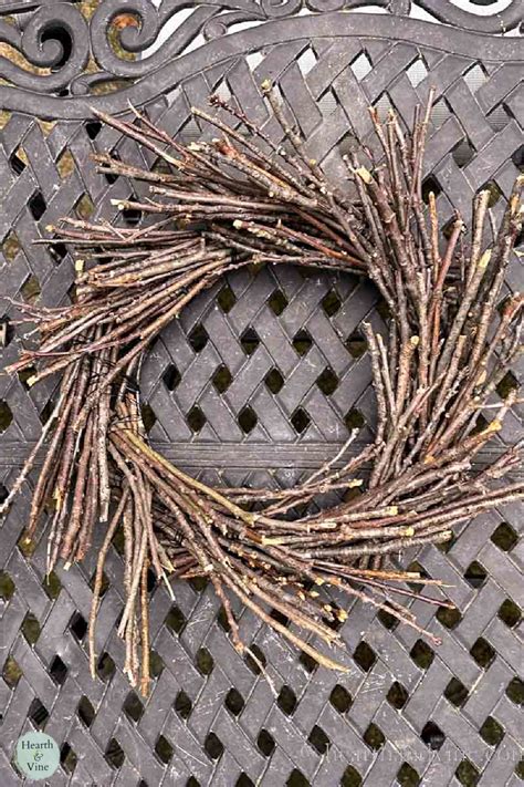 Twig Wreath DIY with Fall Branches from Your Backyard. | Hearth and Vine