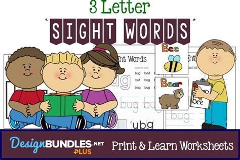 Sight Words Workbook 3 Letter Reading Worksheets 4