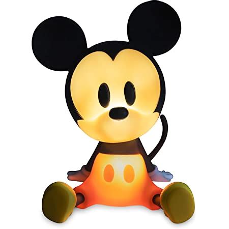 Ukonic Disney Mickey Mouse Lámpara de mesa de noche con luz LED para