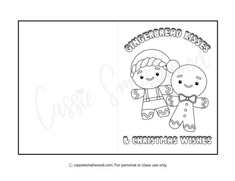 CUTE Christmas Cards To Color - Cassie Smallwood