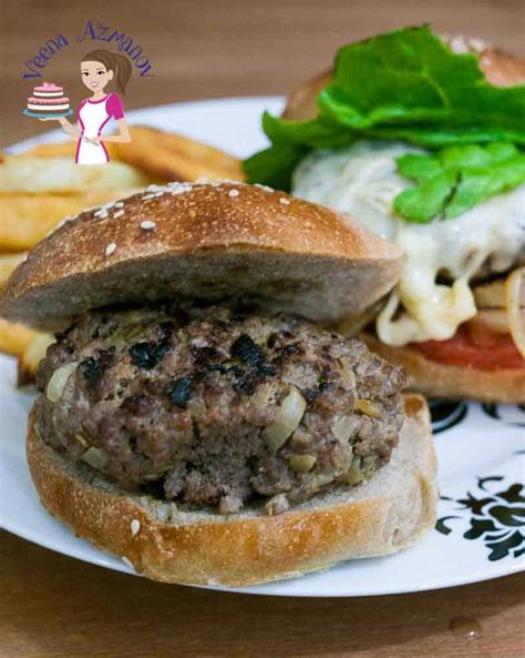 Spiced Homemade Beef Burger Recipe - Veena Azmanov