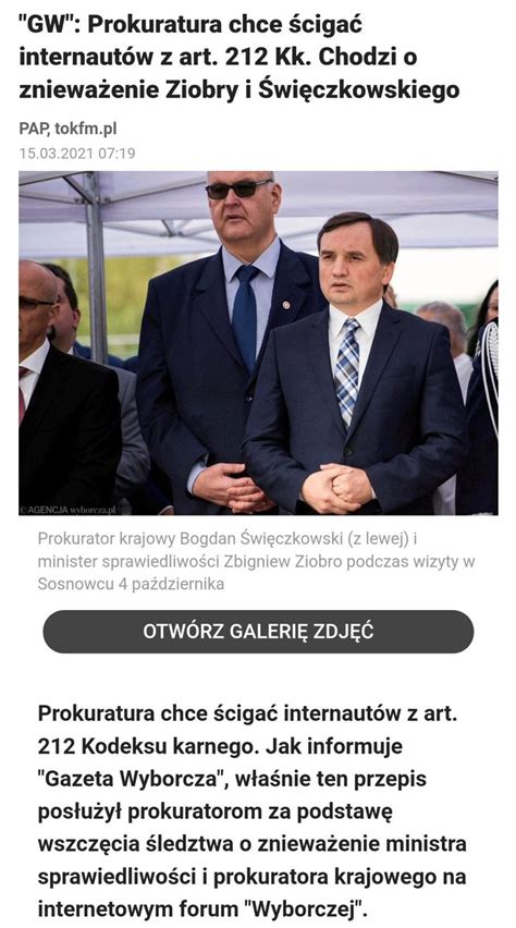 Rafał Mrowicki on Twitter Minister Ziobro a art 212 kk