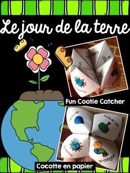 Jour De La Terre French Earth Day Cootie Catcher Cocotte En Papier