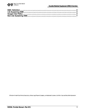 Fillable Online Durable Medical Equipment Dme Overview Fax Email