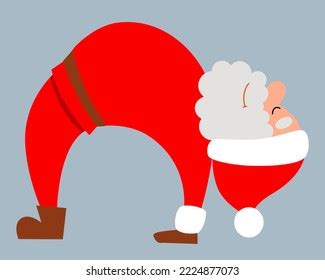 Scene Fat Santa Claus Doing Yoga Stock Vector Royalty Free