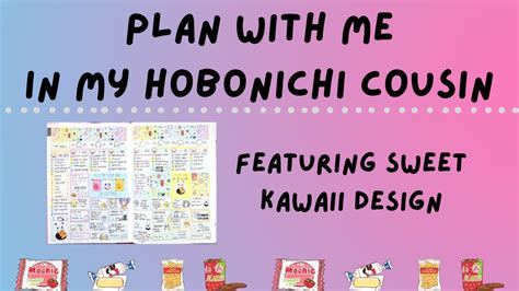 Plan With Me In My Hobonichi Cousin Featuring The Kawaii Sub Kit From