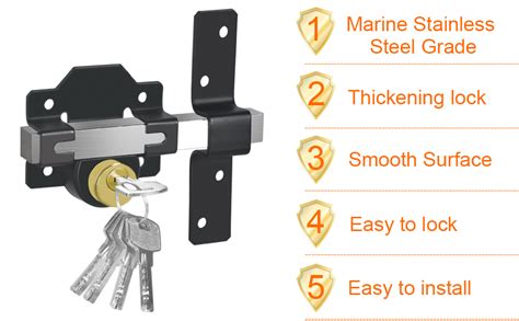 Serrure De Porte Longue Port E En Acier Inoxydable Double