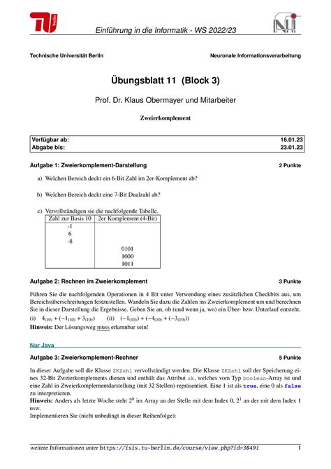 Hausaufgabe 11 Einführung in Informatik WS 2022 23 NI