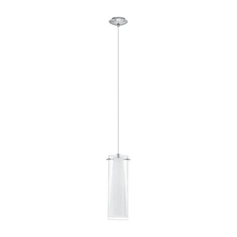 89832 Pinto Pendant Light Chrome Clear White Shade