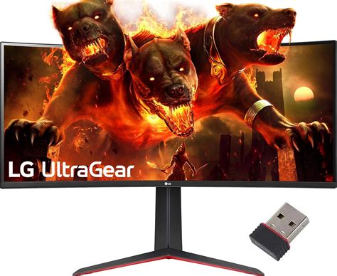 LG UltraGear QHD 34 Inch Curved Gaming Monitor, 21:9 4K QHD(3440 x 1440 ...