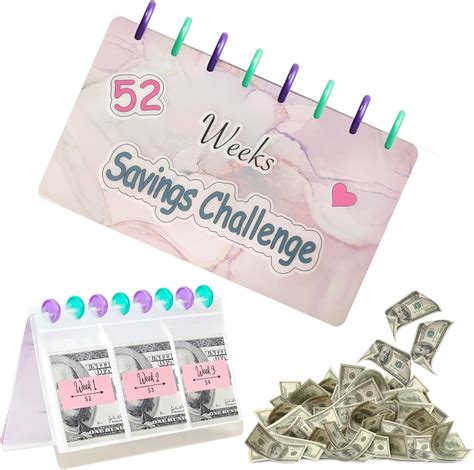 Amazon 52 Week Money Saving Challenge Binder Budget Book Planner