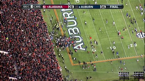 2013 Iron Bowl Ending High Definition Auburn Beats Alabama Youtube