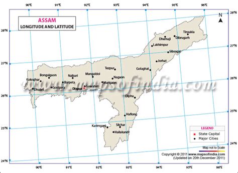 Latitude And Longitude Of Assam Lat Long Of Assam