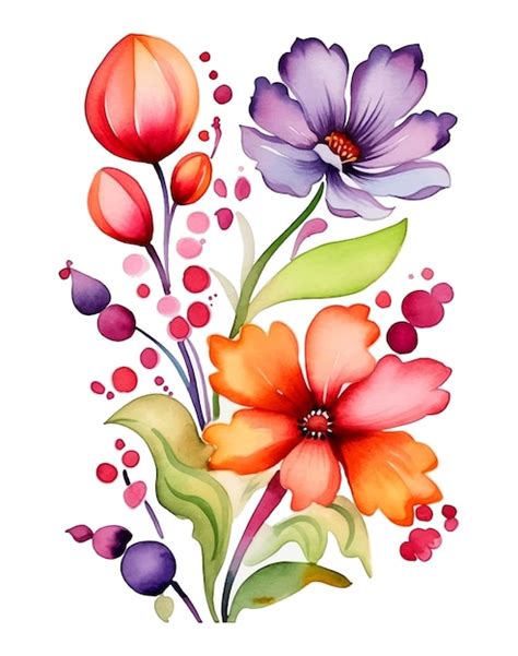 Ilustraci N De Pintura De Acuarela De Fondo De Flores Vector Premium