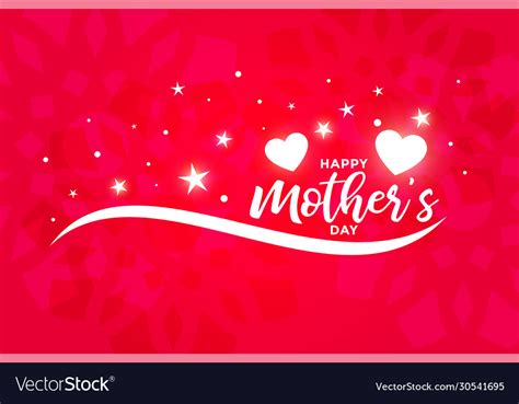 Beautiful Happy Mothers Day Greeting Or Wallpaper Vector Image