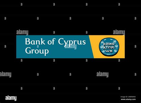 Bank of Cyprus, Logo, Black background Stock Photo - Alamy