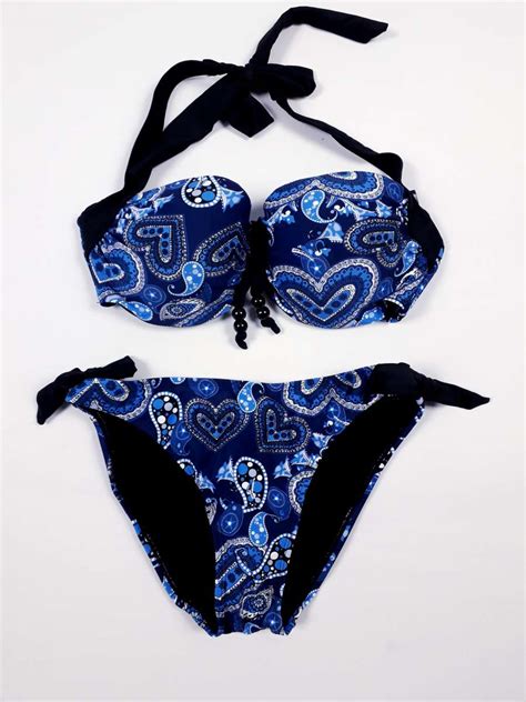 Bpc Bonprix Balconette Bikini Tlg Blau Gr D Bademode