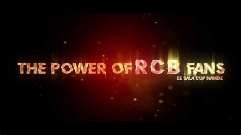 RCB SONG Royal Challengers Bangalore RCB Fans Anthem Song RCB