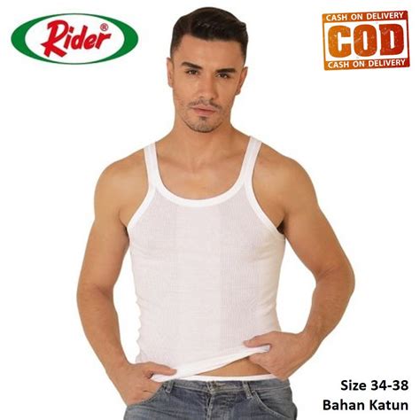 Jual Kaos Dalam Singlet Kutang Pria Cowok Dewasa Rider 123 B Katun