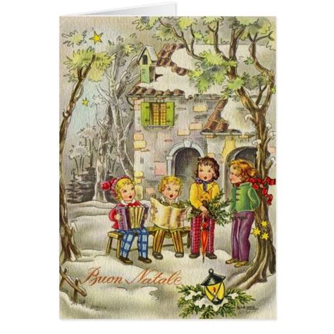 Vintage Italian Christmas Card | Zazzle