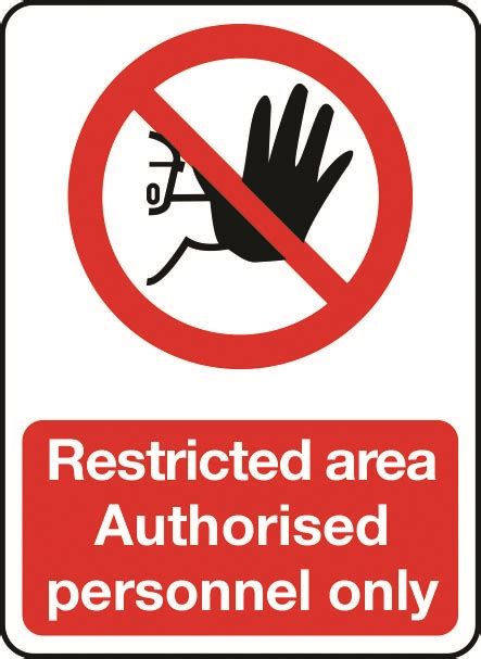 Restricted Area Authorised Personnel Only Window Sticker Aura Sign