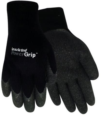 Red Steer Glove Company Insulated Powergrip Rubber Palm Gloves Black