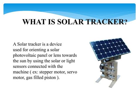 SUN Tracking Solar panel presentation | PPT