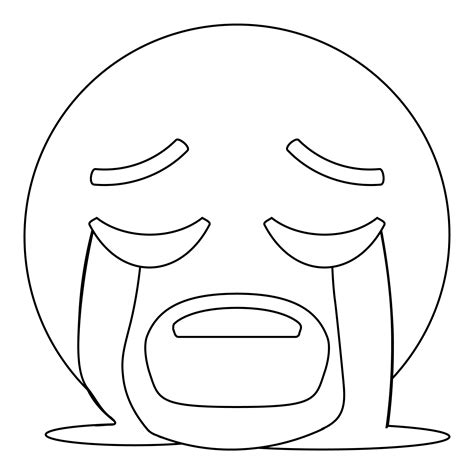 loudly crying face coloring page colouringpages