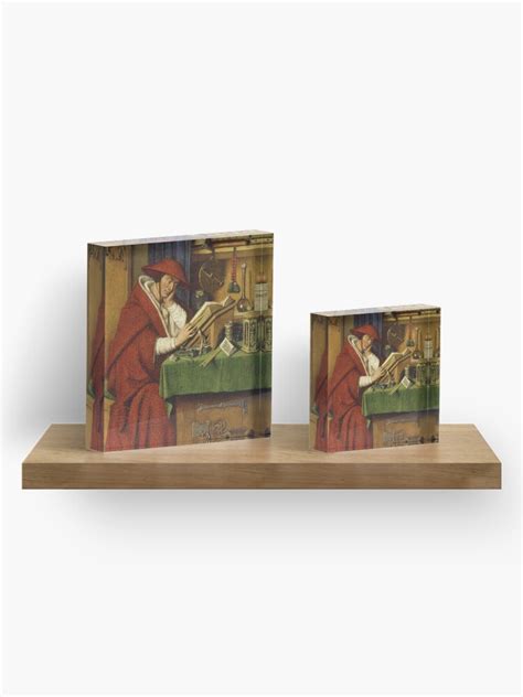 Jan Van Eyck Saint Jerome In His Study Acrylic Block For Sale By