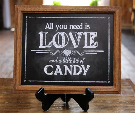 8 X 10 Candy Sign Khimairafarm Candy Bar Sign All You Need Is Love