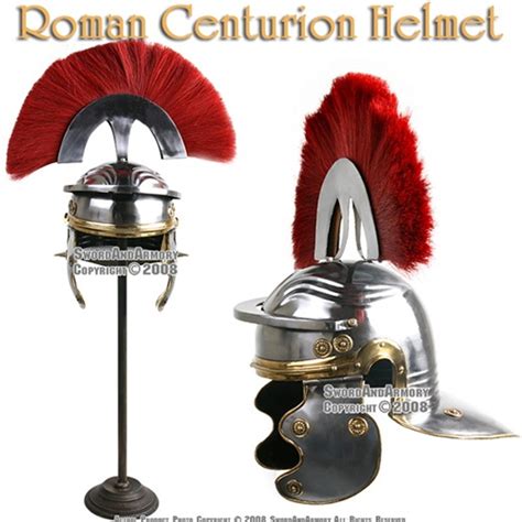 Roman Centurion Helmet Armor Helm W Red Crest