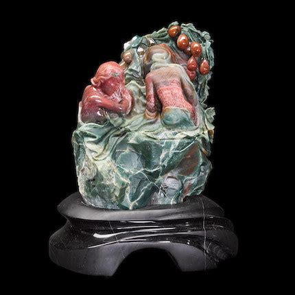bonhams colorful jasper carving   female figures