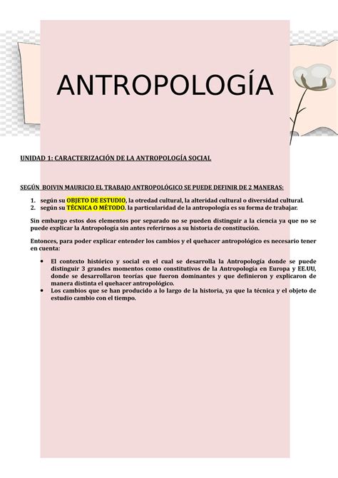 AntropologíA docx Final ANTROPOLOGÍA UNIDAD 1 CARACTERIZACIÓN DE LA