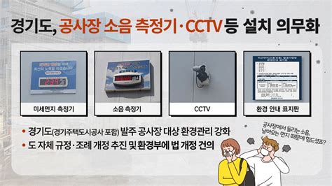 경기도 미세먼지·소음 측정기·cctv 설치 의무화 정보통신신문