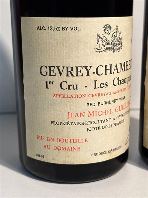 1995 Gevrey Chambertin 1 Cru Les Champonnets Domaine Jean Michel