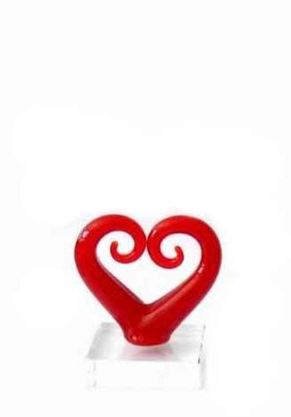 Koru Heart Red Mini T Shop Glenfield Souvenirs Kiwiana Ts